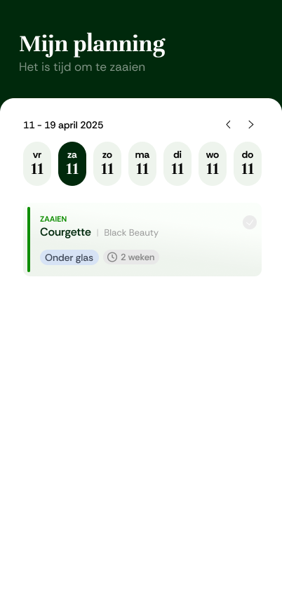 Planning - Zaai- en plantkalender